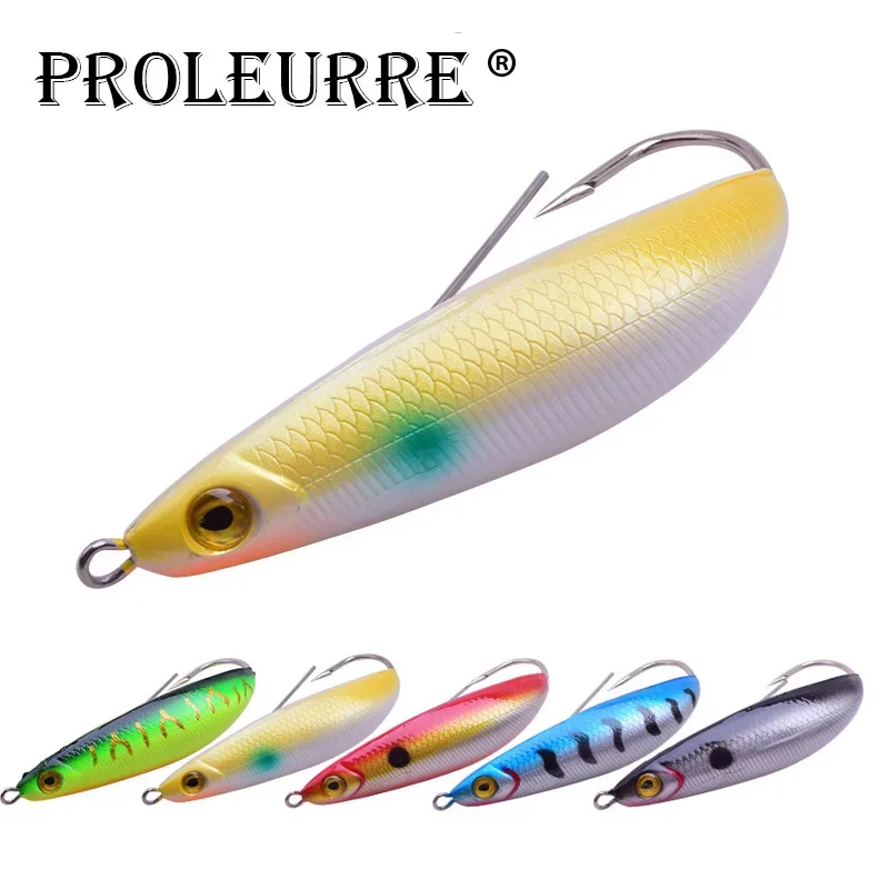 1 unidad Proleurre anzuelos antihierba señuelo cuchara de pesca 8cm 20g cebo Artificial curvo VIB Wobbler todo el agua Crankbait aparejos de pesca - imagen 4