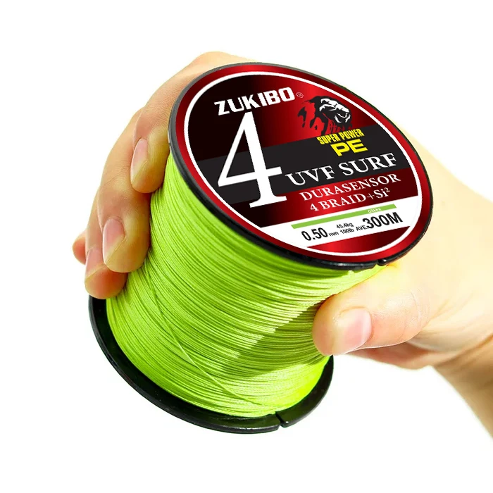 Experimente la mejor actuación de pesca con Zukibo UVF Surf trenzada que ofrece durabilidad y fuerza para su próxima aventura