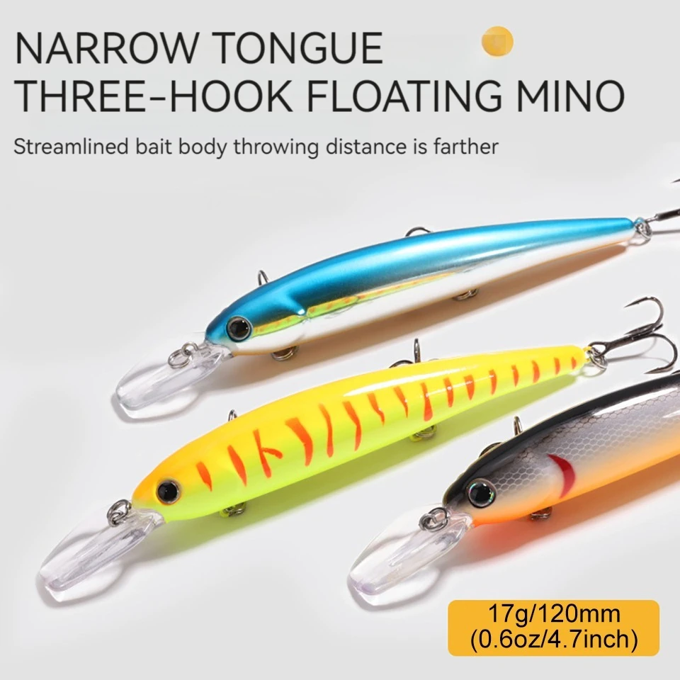 WALK FISH-señuelo de pesca Artificial duro, cebo flotante, 12cm, 17g, Jerkbait, Minnow, Big Crankbaits, Swimbait de curricán - imagen 2