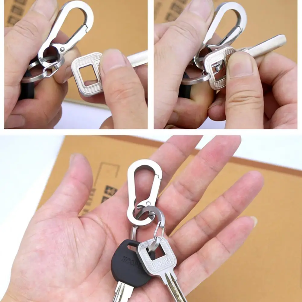 Mosquetón Acero Inoxidable con Anilla de Apertura – Accesorio Pesca - imagen 3