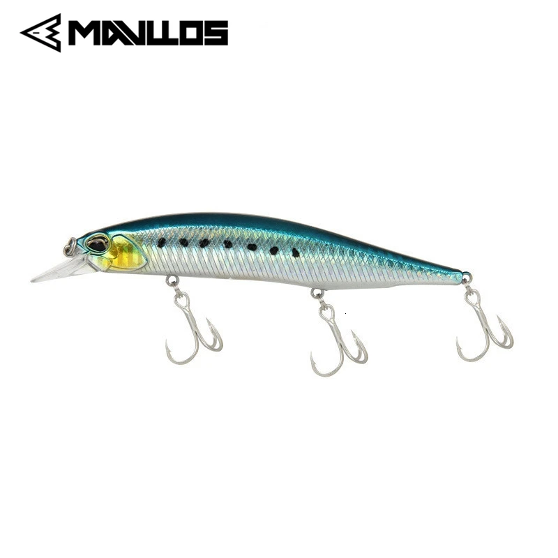 MAVLLOS-señuelo de pesca de pececillo flotante, anzuelos triples de 3 piezas, 13,5 cm, 17g, 3D, ojos realistas - imagen 4