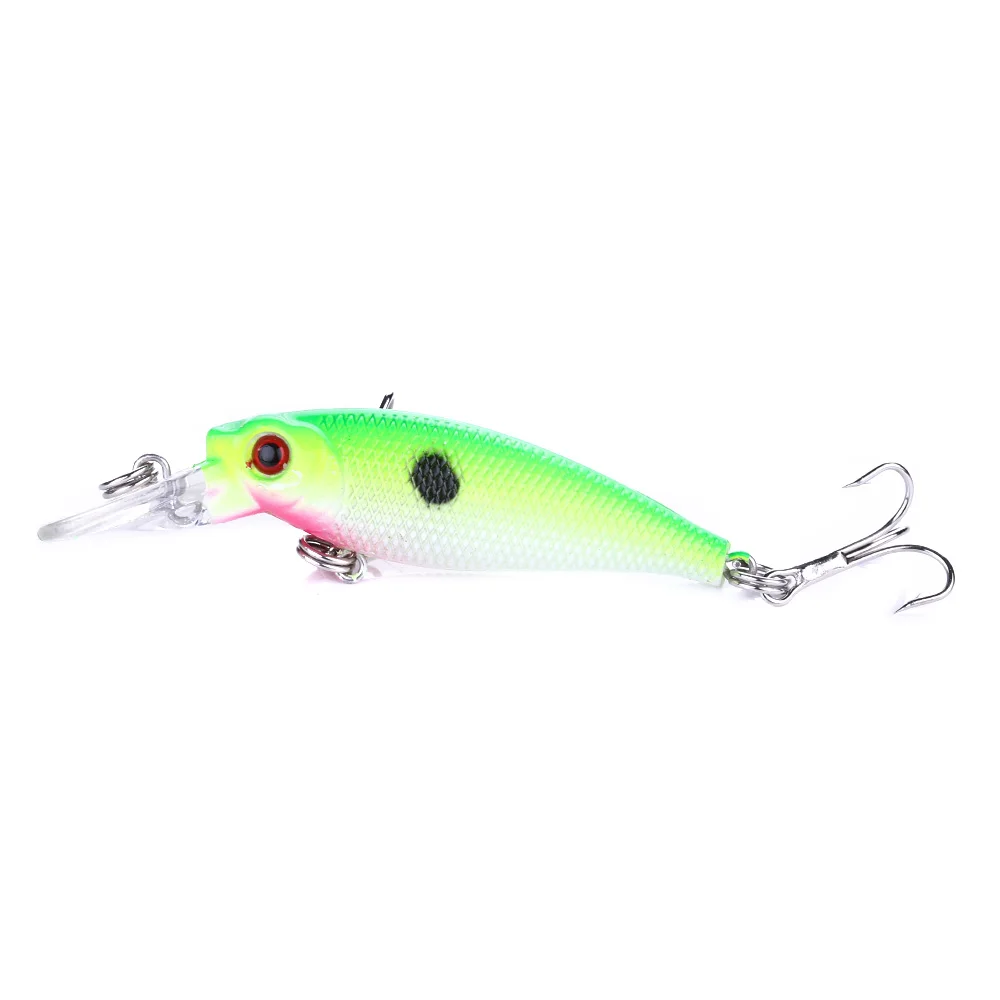 4 Uds 6,5 cm 5g señuelo de pesca Crankbait cebo duro Artificial Wobbler con 8 #   Ganchos para lubina, luccio, perca, aparejos de agua dulce y salada - imagen 3