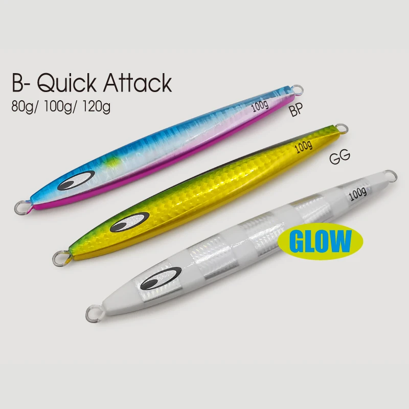 Metal Jig Lureholic B Quick Attack – Hundimiento rápido pesca mar - imagen 2
