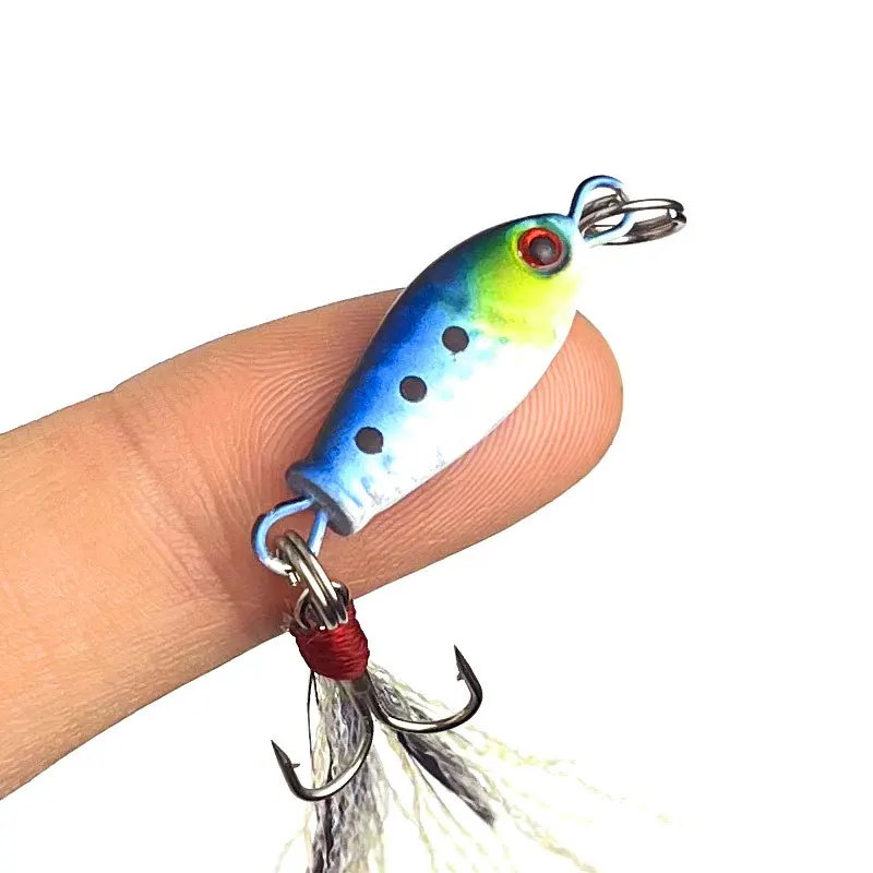 Señuelos de pesca de 5g y 2,8 cm, plantilla de Metal de fundición hundida, cebo de plomo, Wobbler, Swimbaits, cebo duro de mar Artificial para carpa lubina, 2 uds. - imagen 5