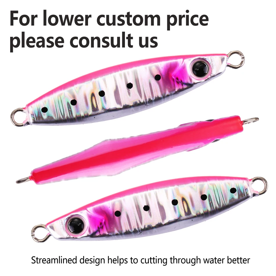 MOOKZZ-señuelo de Metal para pesca lenta, cebo biónico Artificial duro, Jinging 30g 40g 60g 80g 100g 130g - imagen 3