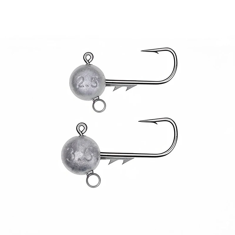 OUTKIT, 10 Uds., Mini anzuelo con cabeza de doble anillo, 2,5/3,5g, Micro anzuelo con cabeza de anzuelo, aparejos de pesca DIY para pesca de gusanos blandos, pez roca - imagen 4