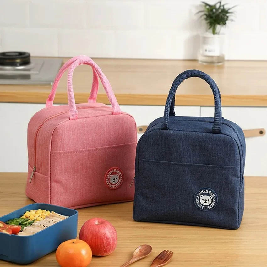 Organizador de mano para almacenamiento de comida, fiambrera aislante para estudiantes, Picnic al aire libre, 1 piezas - imagen 4