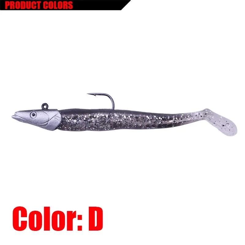 1 unidad de cebo blando con cabeza de anzuelo que se hunde, 11,5 cm, 22g, Jigging Wobblers, señuelo de pesca, cebo Artificial de Pvc con anzuelo, aparejos de pesca - imagen 5