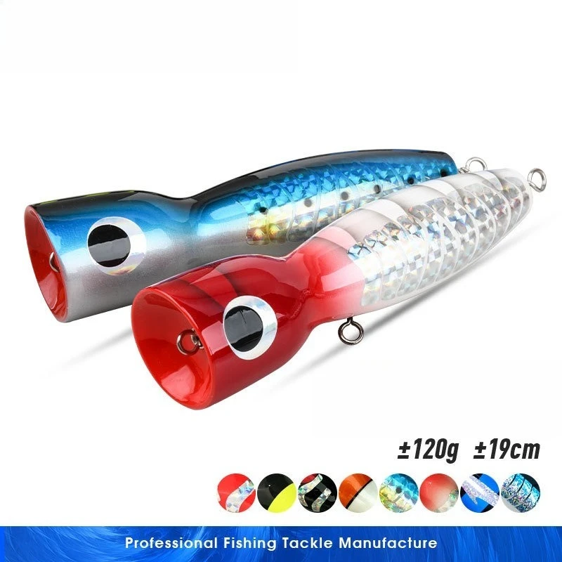 Popper de madera para pesca en mar – flotante señal - imagen 2