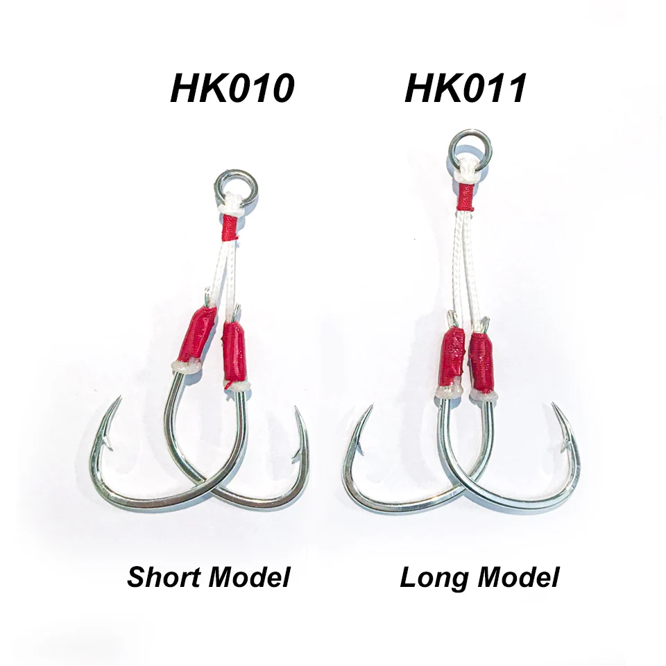 OBSESSION-anzuelos de Pesca de doble asistencia, línea de PE, accesorios de cabeza de plantilla de Pesca lenta, 1/0, 2/0, 3/0, 4/0, 10 pares - imagen 4