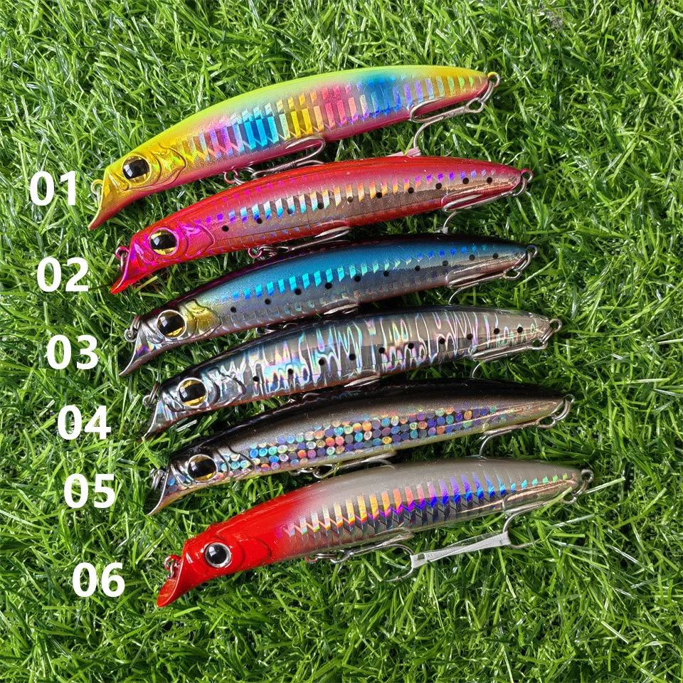 Señuelo flotante minnow de 110mm y 18g, cebo de natación, Señuelos de pesca de agua salada - imagen 3