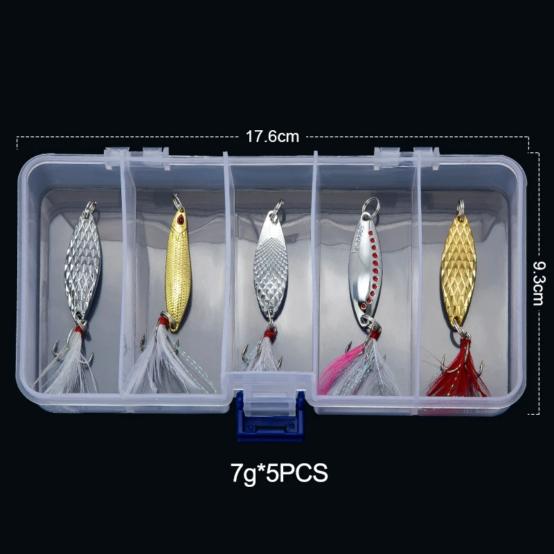 Señuelo de pesca de trucha con cuchara giratoria de Metal, señuelos de sanguijuela Vib, 5g, 7g, 10g, 15g, 20g, cebo Artificial, aparejos de pesca para lubina, perca - imagen 3