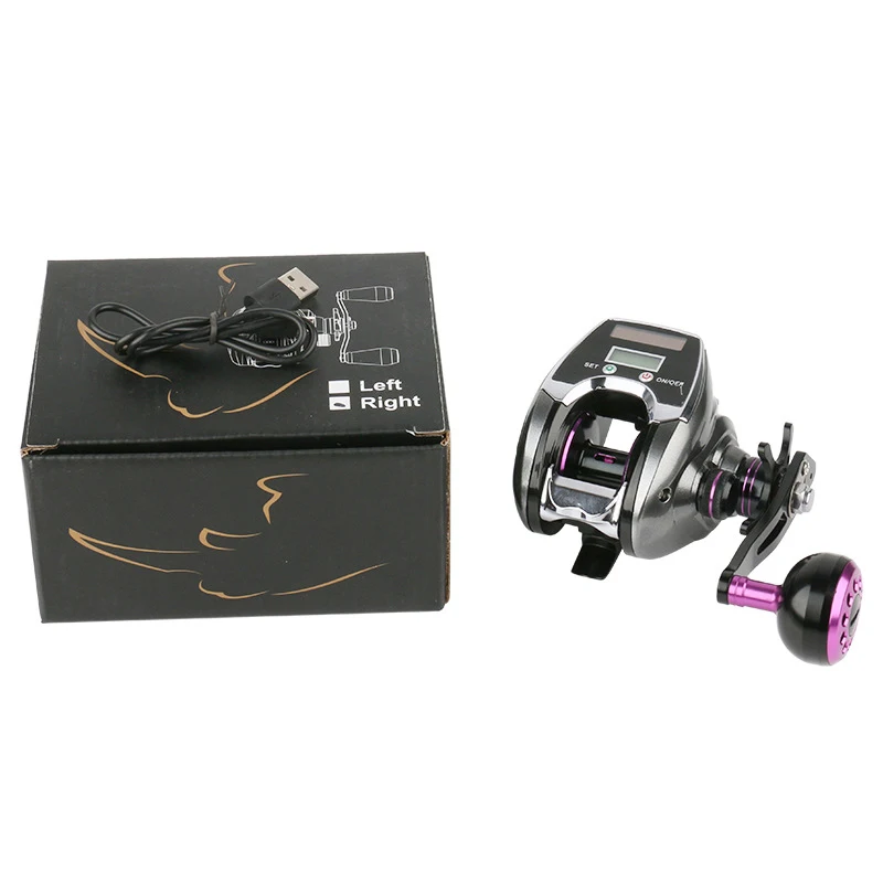 Carrete de pesca DEUKIO 2024 6 + 1BB izquierda derecha con pantalla Digital LED carrete contador de línea de Baitcasting electrónico 8,0: 1 carrete de fundición - imagen 5