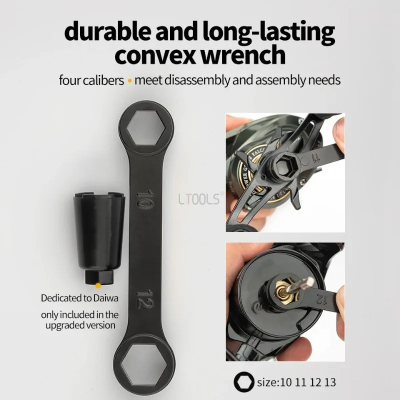 Juego de mantenimiento de desmontaje de ruedas de pesca, dispositivo de desmontaje de rodamientos DIY, llave multifuncional, destornillador, pinzas - imagen 4