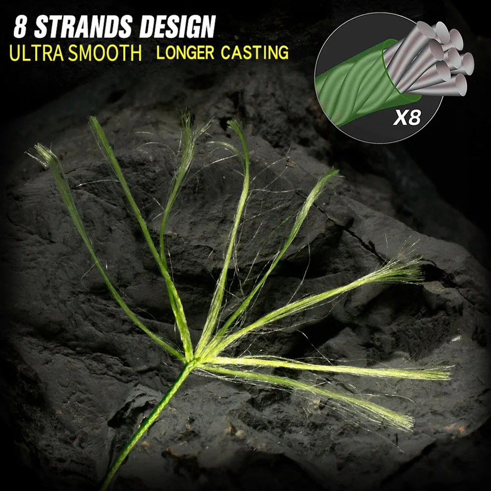 JOSBY-Hilo de pesca japonés multifilamento trenzado, 8 hilos, 300M, 500M, 100M, 100% M, PE, 10-100LB - imagen 5