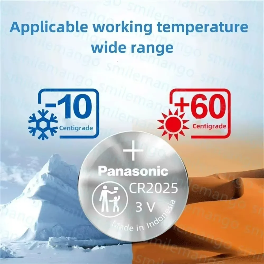 Batería litio CR2025 Panasonic 3V para reloj y control remoto - imagen 3