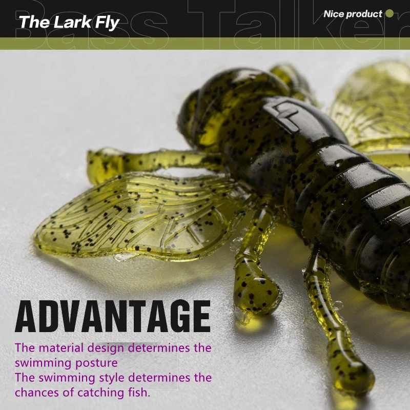 BassTalker-señuelo de pesca de gusano blando, cebo Artificial Wobbler tipo caída, accesorios de pesca, 8 piezas, novedad de 2024, 35mm/1g - imagen 5