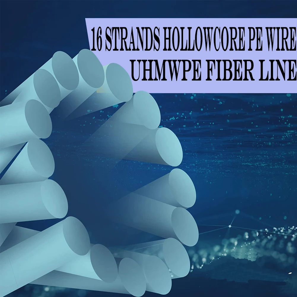 Warknife-Hilo de pescar trenzado de 16 hebras, cuerda de núcleo hueco superfuerte para anzuelo de ayuda, aparejo de pesca de buceo, 10 m/lote - imagen 4