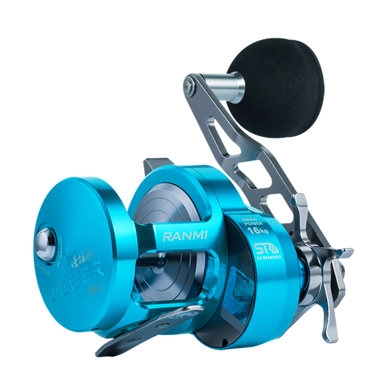 RYOBI RAMIN BT 50 carrete de pesca rueda de arrastre máximo 16kg relación de engranaje 5,1: 1 8 + 1BB pesca tiburón carretes de jigging lento