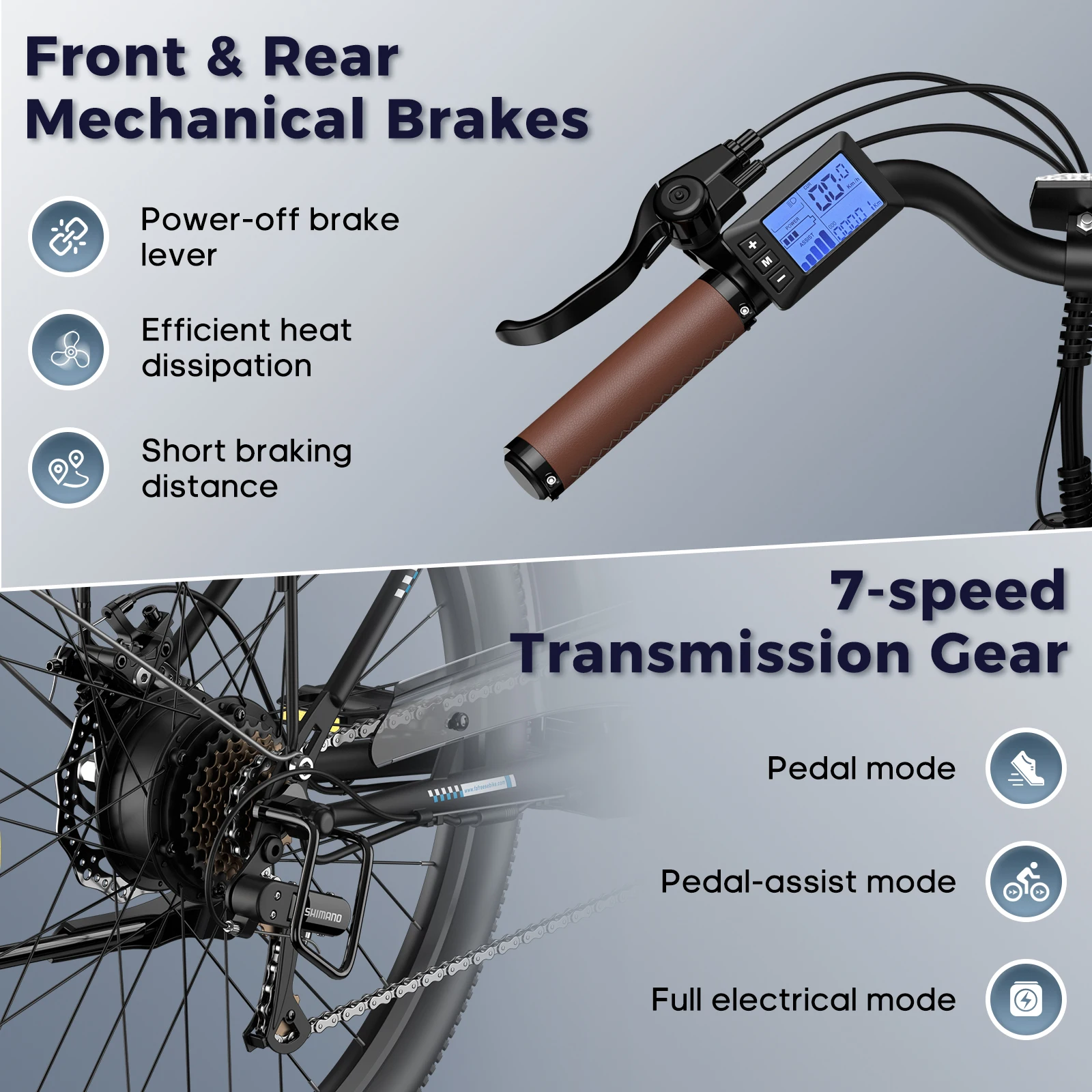 FAFREES F26 – Bicicleta eléctrica montaña 250W 36V20Ah - imagen 4