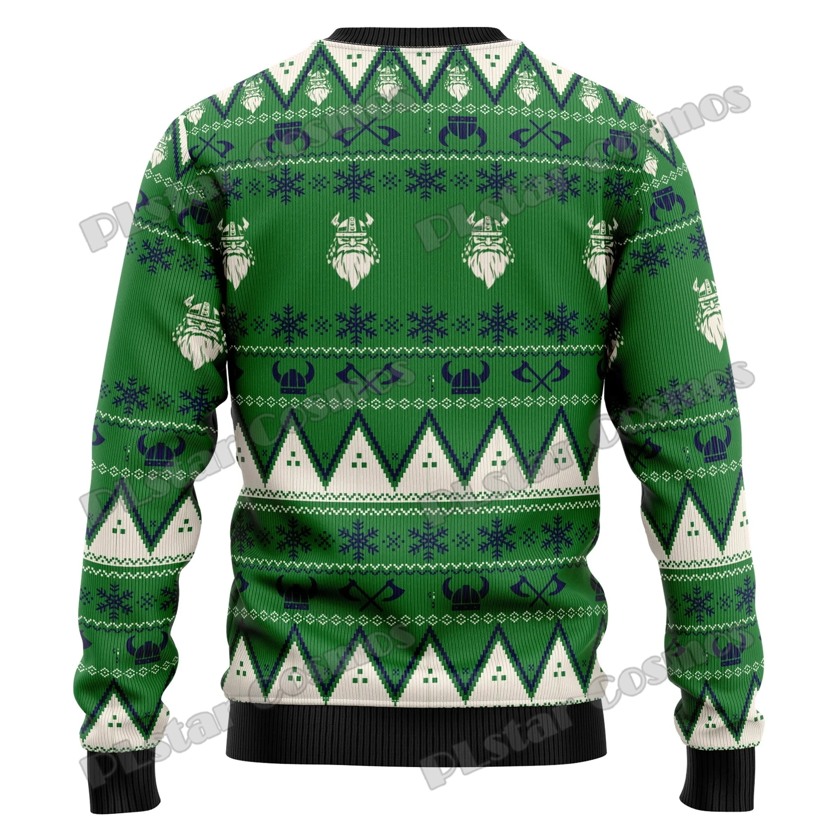 Otoño Invierno Unisex Casual Jersey de punto suéter ValhallaLa tatuaje de Navidad 3D impreso hombres feo suéter de Navidad KMY11 - imagen 4