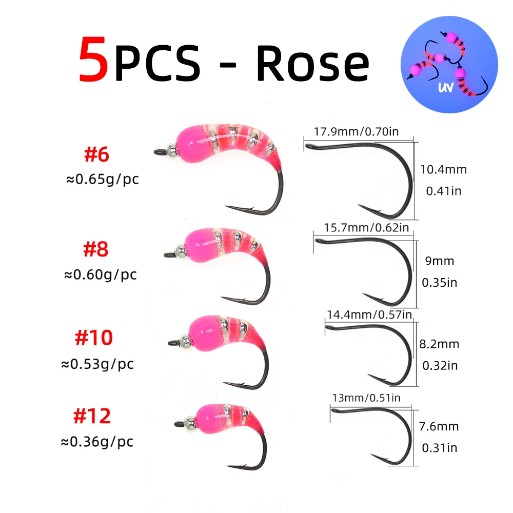 5pcs Rose