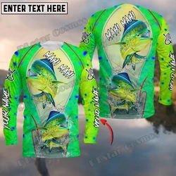 Jersey Mahi-Mahi Estampado 3D - Manga Larga QDY68