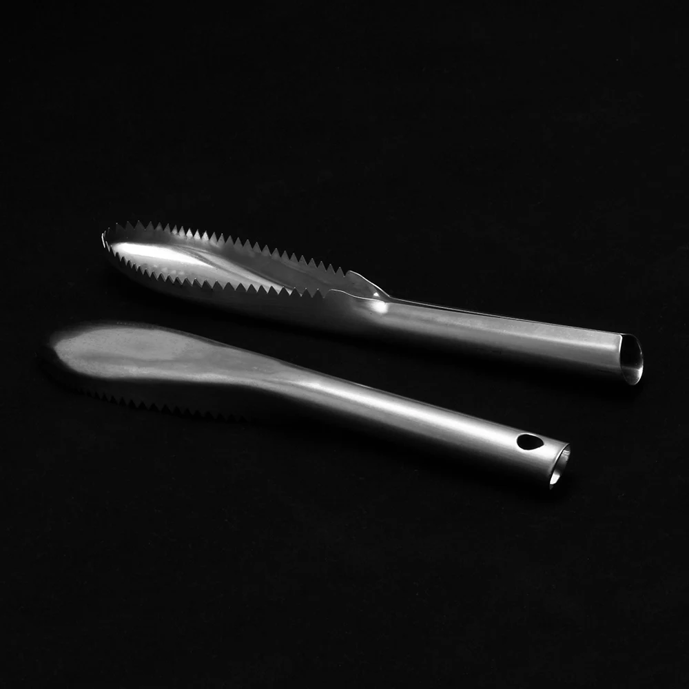 Raspador de escamas de pescado de acero inoxidable, herramienta manual de cepillo de pescado, máquina de descalcificación, removedor de escamas de pescado, 1 pieza - imagen 4