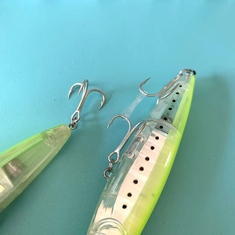 Señuelo de Pesca Testar, 100mm, 17g, cebo tipo lápiz flotante Topwater de fundición larga, Wobblers artificiales, cebo adhesivo láser para Lucio, Pesca - imagen 5