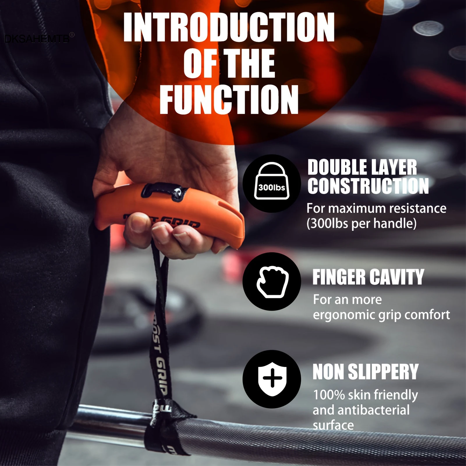 Tiradores de dominadas, empuñaduras de entrenamiento muscular para Fitness, manijas de agarre de dominadas, agarre curvo Universal en forma de cuerno, accesorios deportivos - imagen 3