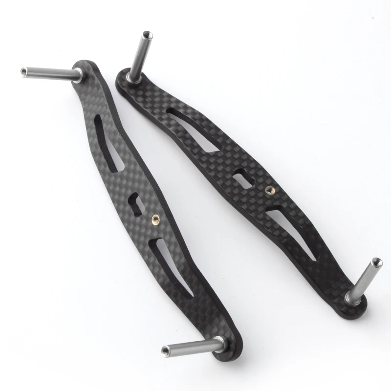 RUKE-mango de carrete de pesca de fibra de carbono, balancín DIY para ruedas de fundición, mango de carbono, tamaño de agujero de 8x5/7x4mm, accesorio de carrete de pesca, 1 ud. - imagen 4