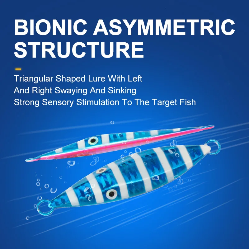OBSESSION J105-señuelo de pesca de doble cara, cebo de Jigging lento de diseño de 4 piezas, 60g, 80g, 100g, 150g, brillante, para agua salada - imagen 4