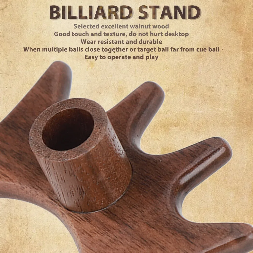 Cabeza de puente de taco de billar de madera, horquilla alta, horquilla baja, accesorio de palo de taco de billar, acabado pulido de madera de nogal, cabezal de puente para uso en Club - imagen 2