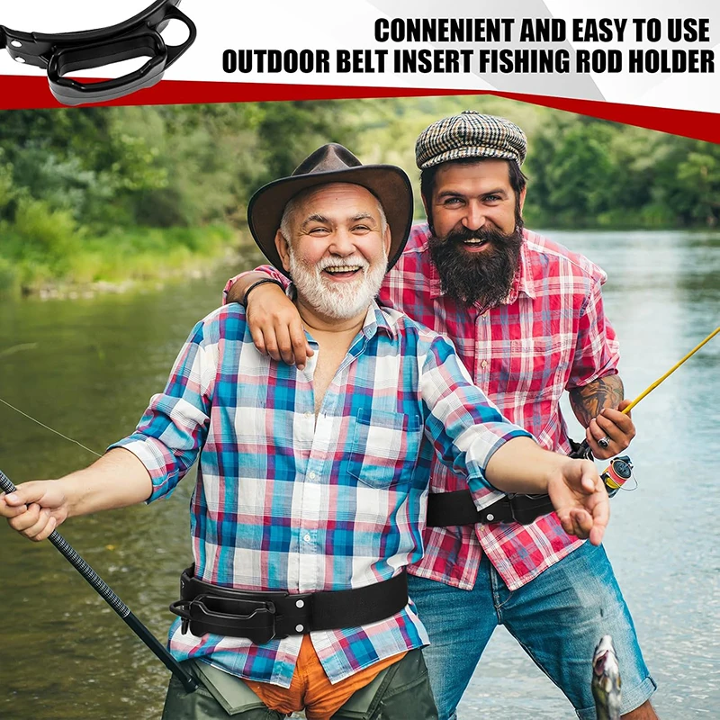 1/2 Uds cinturón soporte para caña de pescar cinturón ajustable para vadear cinturón de pesca soporte para caña para pesca con mosca banco accesorios para vadear - imagen 5