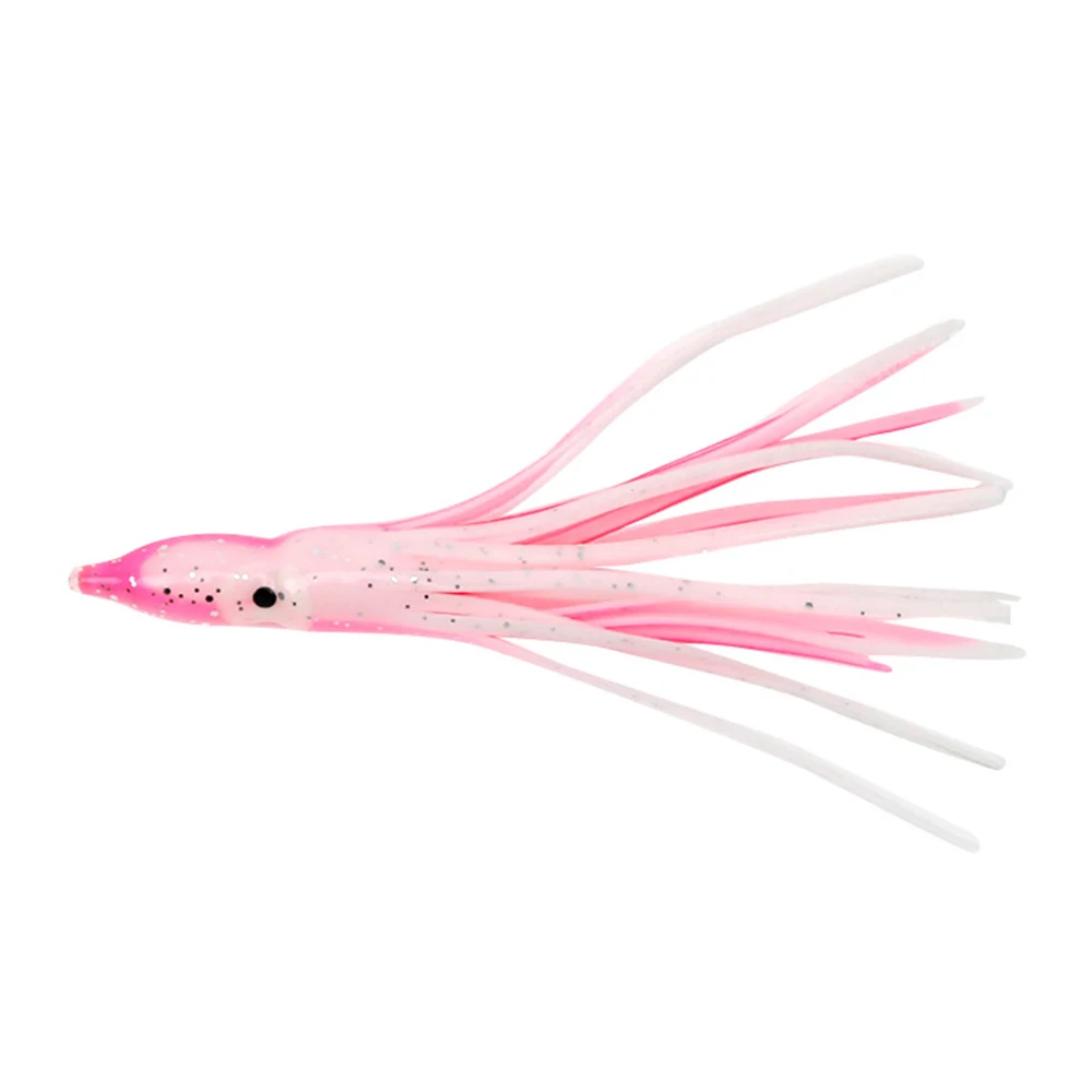 Señuelos de pesca luminosos, 6 unids/lote, 9cm, cebo de curricán, multicolor al azar, pulpo suave, calamar, pulpo, diseño de simulación combinado - imagen 2