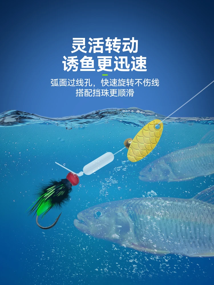 King Luya cebo Fly Hook Melon Seed Sequined Suit Tie Up The Fake Bait Suit con rayas blancas y boca verde. - imagen 2