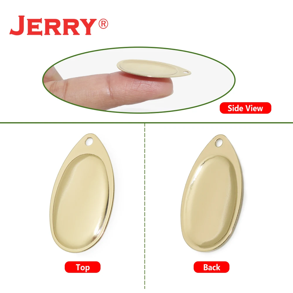 Jerry French Spinner Blades Acabado de latón de níquel Cuchara de pesca de agua dulce Pike Salmon Bass Zander Señuelos - imagen 2