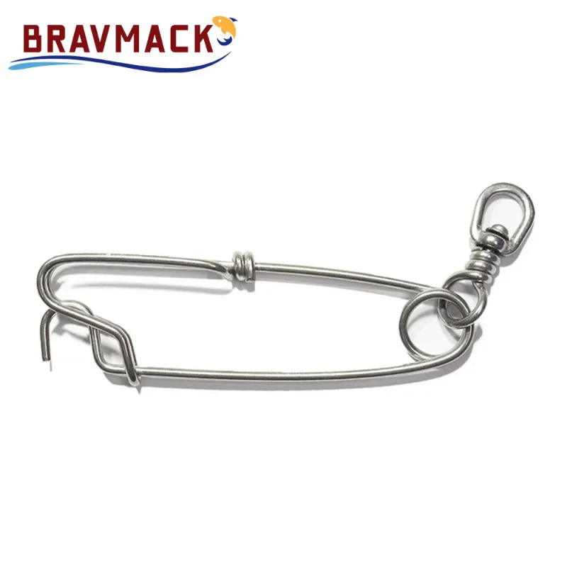 Clip de pesca de atún de acero inoxidable, 2 uds., con B.L, giratorio, pesca submarina, accesorios de pesca de línea larga, herramienta de pesca - imagen 4