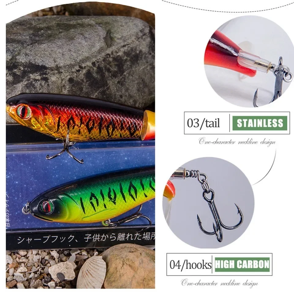 Señuelo de pesca wobblers, cebo artificial para pesca de lubina, acción acuática, 10cm, 17g