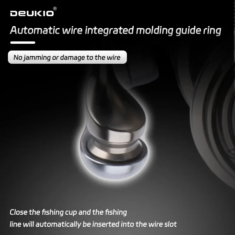 Carrete giratorio DEUKIO Luya, fibra de carbono antialgua de mar, cuerpo ultraligero sellado, resistente al agua, 7 + 1BB, carrete de pesca con rodamiento inoxidable - imagen 3