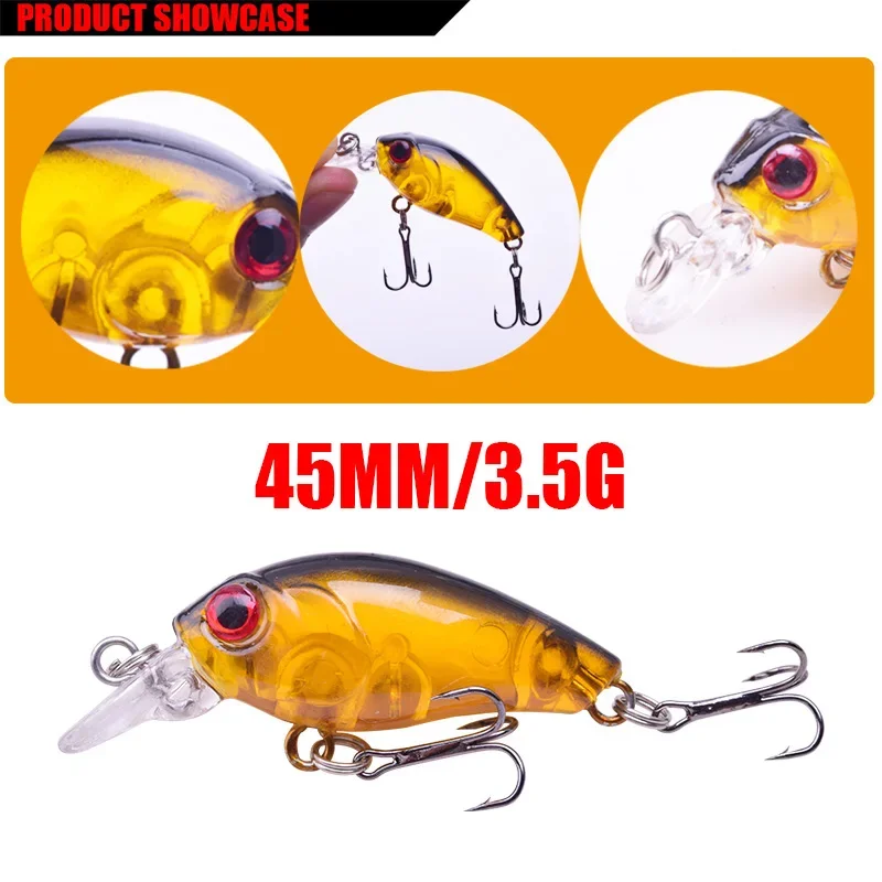 1 Uds 45mm 3,5g señuelo de pesca Crankbait Artificial duro CrankBait Bass Fishing Wobbler Japón hundimiento Minnow peces señuelos Swimbait - imagen 3