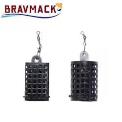 Jaula alimentadora de pesca cuadrada y redonda, aparejos de pesca, jaula para señuelos, trampa portátil de acero inoxidable, cesta de cebo, 10 Uds.