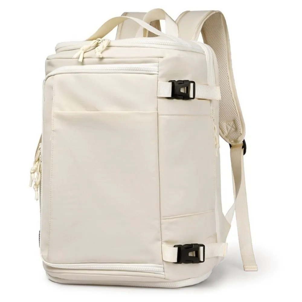 Mochila escolar estilo caja, mochila de equipaje antiarañazos, mochila de viaje Unisex, hombros ajustables, mochila de cabina escalable para la universidad - imagen 4