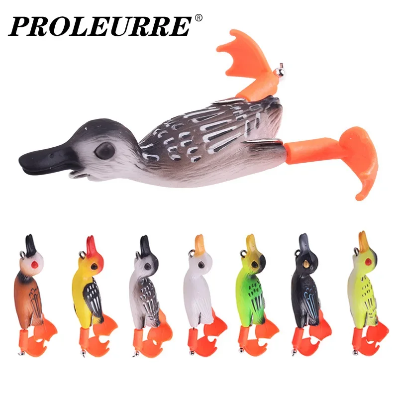 1 unidad de cebo suave de silicona con hélice Topwater, 9cm, 11,5g, cebo de rana de goma Artificial, Wobbler para lubina, Lucio, bagre, señuelo de pesca - imagen 2