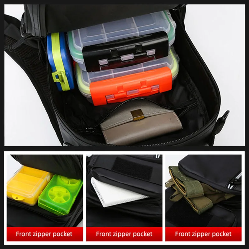 Bolsa de pesca impermeable Molle – Mochila multifuncional para cañas - imagen 4