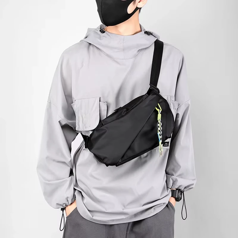 Bolso de hombro, bolso de pecho, nailon impermeable para deportes al aire libre, correr, ciclismo, cinturón de pesca, bolso cruzado de viaje de gran capacidad - imagen 5