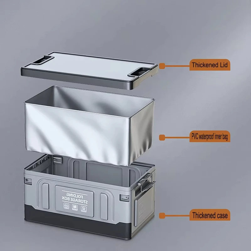 Caja de almacenamiento plegable para coche, compartimento para equipaje, portátil para exteriores de gran capacidad, adecuada para pesca, camping, accesorios para coche - imagen 5