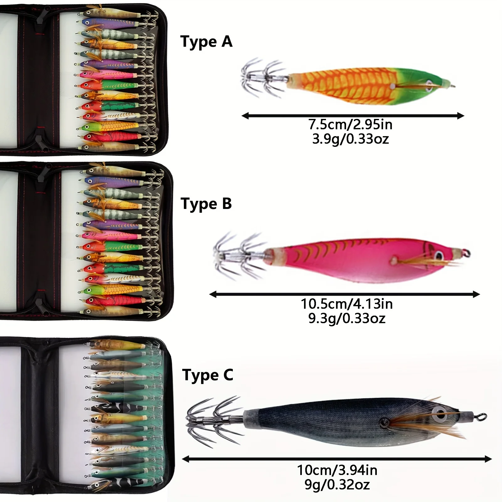 Señuelos luminosos de camarón Goture para pesca de pulpo y calamar - imagen 5