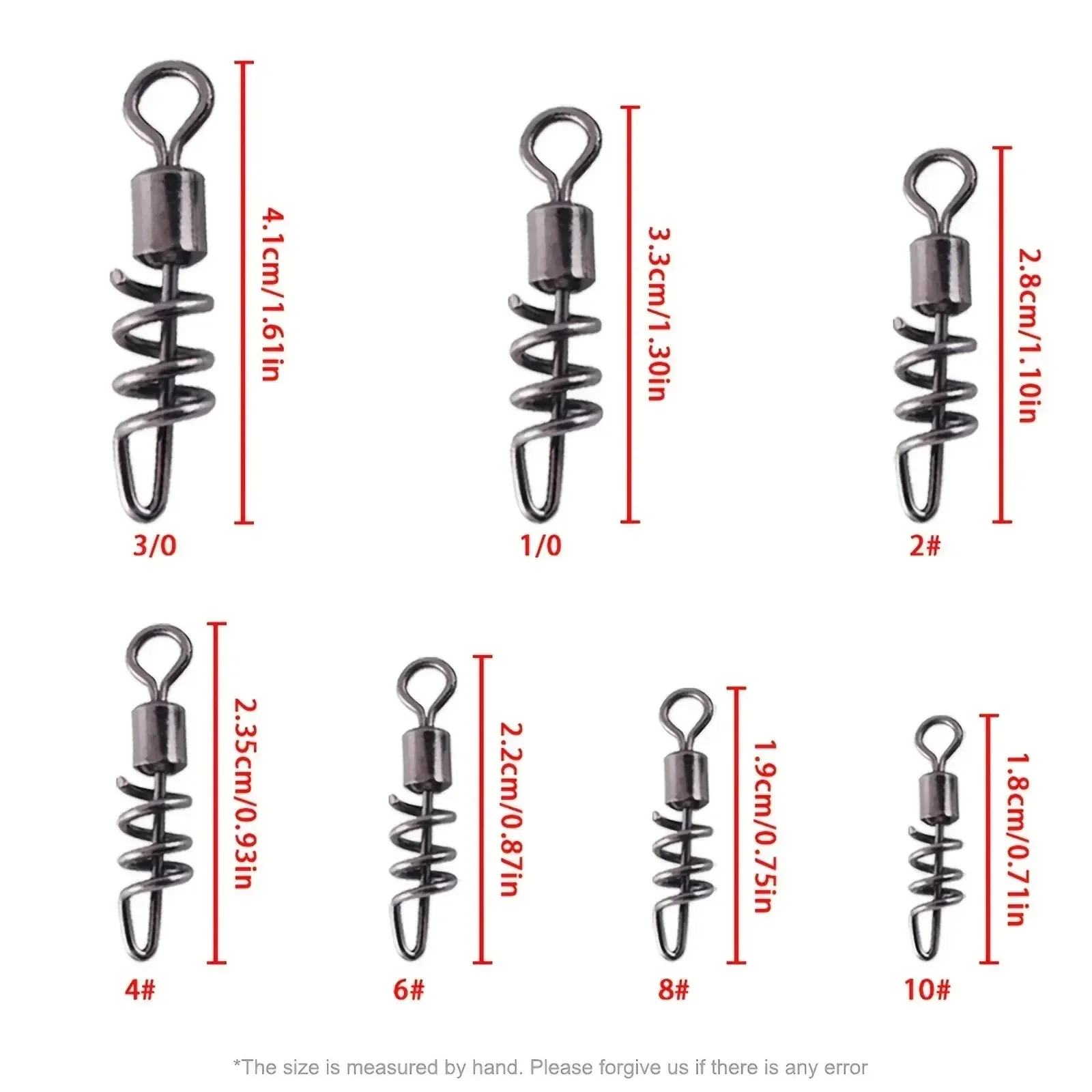 Goture-Pin conector de pesca de acero inoxidable, 50 Uds., rodamiento duradero antioxidante, giratorio, accesorios de señuelo para anzuelo