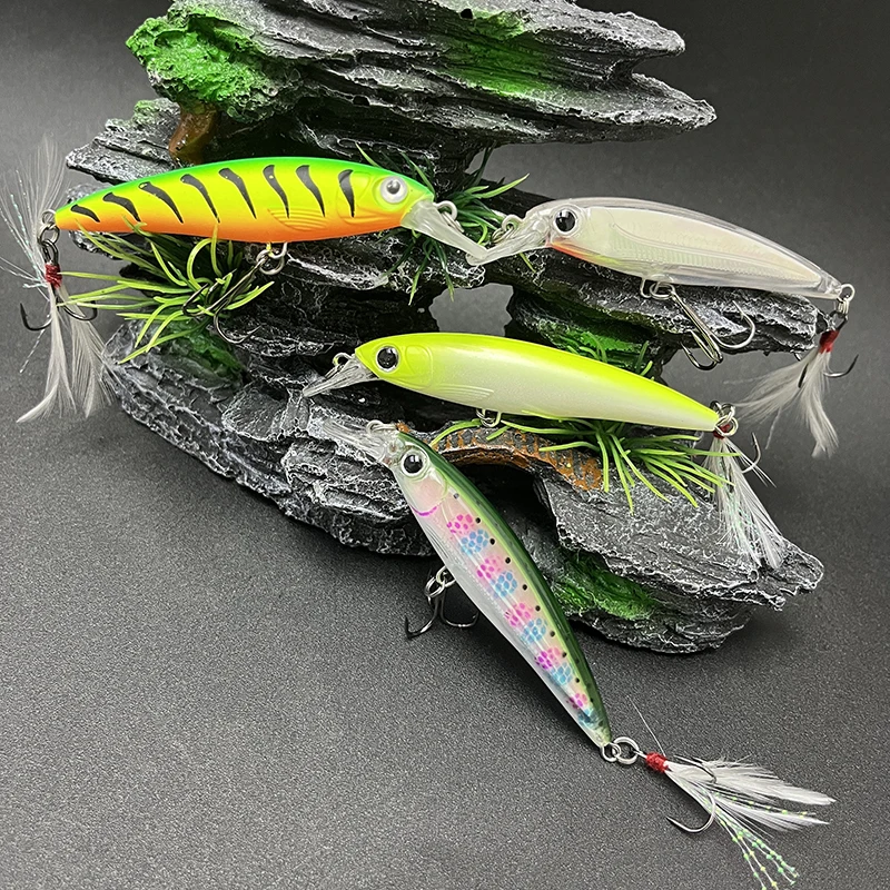 Señuelos de Pesca flotantes de 70mm y 7,2g, cebo Artificial Wobbler para trucha de agua dulce, Lucio, carpa, Swimbait, equipo de Pesca - imagen 5